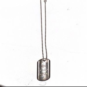Tiffany and Co dog tag necklace